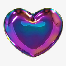 하트 메탈 악세사리 트레이 레인보우 예쁜 쟁반 귀걸이 주얼리 보관함