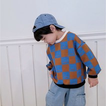 스타일콘 가을 유아옷 남자아동복 초등남아 니트 티셔츠 등원룩