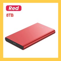 HDD USB/3.0 SATA 고속 외장 하드 드라이브 휴대용 2TB/32TB // 128TB 하드 디스크 USB 3.0 저장 장치, 04 8TB, 03 빨간