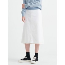 빈폴레이디스 아이보리 A라인 코듀로이 미디엄 스커트 BF2927U030