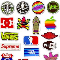 노트북 브랜드 로고 스타벅스 방수 여행가방 스티커, 03. 믹스A