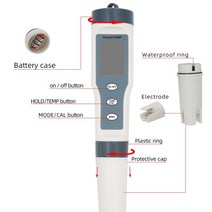3in 1 수질 테스트 펜 PH 측정기 TDS/PH/TEMP 수족관/스파 용 백라이트가있는 다중 매개 변수 분석기, 01 0.01