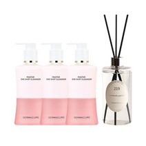 더마큐어 마스터 원샷 클렌저 200ml x3 + 로맨틱가즌 선데이모닝 디퓨저 싱그러운향 500ml, 단품