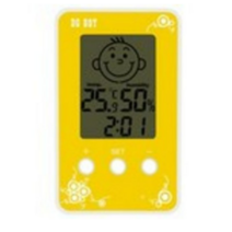 DGBOY 미니 스마일 디지털 온습도계 옐로우, 3개
