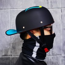 스냅백 오토바이 바이크 반모 헬멧 할리헬멧 경량 레트로 커스텀 전동킥보드 여름용, J