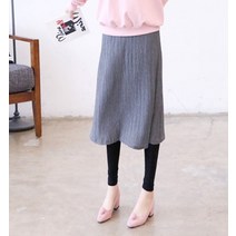 프린세스걸 쉬즈 다크그레이 플리츠 H라인 밴딩스커트+레깅스세트