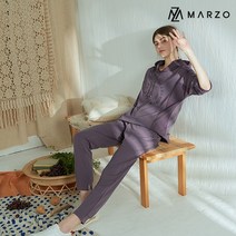 마르조 마르조 1종 후드 반팔 트레이닝 팬츠_베어리라벤더