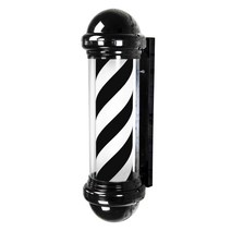 미용실 사인볼 LED 싸인볼 회전간판 헤어샵 바버샵 방수 안내판 입간판, HD-75 블랙 쉘 흑백