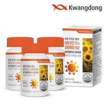 광동생활건강 활성 비타민D3 2000IU 츄잉정 레몬맛 3병/6개월 아연 비타민E, 기타