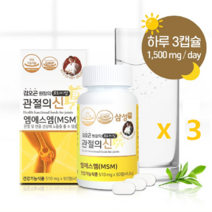 김오곤원장의 프리미엄 관절의신 MSM 골드 식이유황 90정 x 3개 엠에스엠 뼈 손목 허리 연골 관절영양제