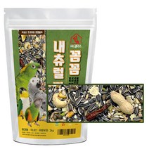 버펠 꼼꼼 내츄럴 밀 (세척+볶음) / 코뉴어 모란 잉꼬 퀘이커 문조 왕관앵무새, 버펠 꼼꼼 내츄럴 밀 중대형 2kg (세척+볶음)