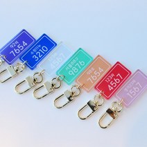 주문제작 자동차번호판키링 고급 스마트키홀더 번호판 아크릴키링, 초록, 1개