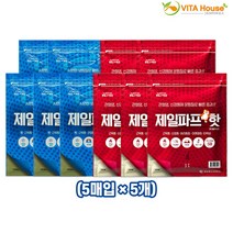 비타하우스 제일파프 핫 쿨 5매 5개 허리통증 손목 무릎 파스, 쿨 5팩(25매)