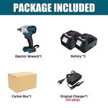 탁상 드릴 18V 전기 임팩트 렌치 Makita 배터리 용 조정 가능한 충전식 브러시리스 12 소켓 무선 전동공구 Электрический, 협력사, 2 배터리 이중 사용