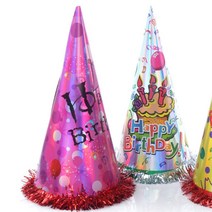 홀로그램 롱 생일파티모자 어린이 유치원 레스토랑 베이커리 고깔 카페, 케익