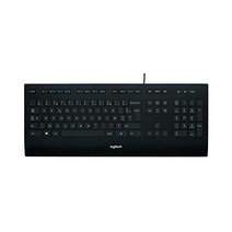 Windows Linux Chrome용 로지텍 K280e Pro 유선 비즈니스 키보드 USB 포트 팜레스트 방수 기능 PC/노트북 스위스 QWERTY 레이아웃 - 블랙