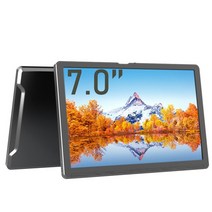 서브모니터 7 인치 휴대용 모니터 LCD 디스플레이 HDMI HDR IPS 패널 미니 모바일 화면 노트북 Xbox PS4 PS5 PC 컴퓨터 라즈베리 파이 4 3, [02] BLACK 7 Inch, [01] 영국 플매트 카펫 러그