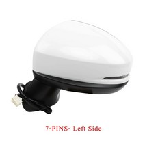 자동차인테리어 ZUK-자동차 사이드 미러 어셈블리 혼다 핏 재즈 2015 GK5 도어 Assy 램프 전기 접이식, 05 Left Side(7-PINS)