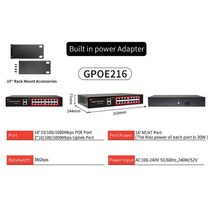 IP 카메라/무선 AP/CCTV 카메라 AI 스마트 스위치용 SFP 이더넷 스위치가있는 STEAMEMO POE 스위치, CHINA_SSC-GPOE216