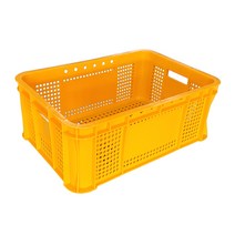 뉴플라스틱 운반상자 6호 운반 수납 플라스틱 바구니 사각 농수산물, 운반6호_황색(택배착불)