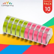 10PK Dymo 3D 엠보싱 테이프 Dymo 9mm 라벨 테이프 Motex 프린터와 호환 가능 Dymo 12965 E101 1540 1610 1, 15 10PK Mixed Set 12