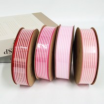 리본벨리 골직 스트라이프 리본 15 25 49mm 16yd 선물포장 리본공예DIY, 25mm, 보라