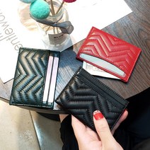 예쁜 양가죽 얇은 카드 지갑