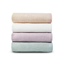 온누리타올 30수 고급 심플 죽사 대나무 호텔 수건 140g, 보라