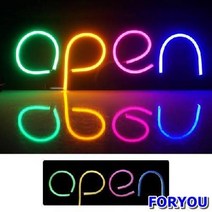 Foryou23170 실리콘 LED 네온간판 간판 미니 전광판 면발광 입 도어 네온