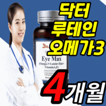 식약처 식약청 인증 인정 미국 알티지 오메가3 루테인 포뮬러 눈 노화 건조 두뇌 혈행 혈액순환 뇌 건강 루태인 뉴테인 오매가3 어메가3 루데인 오메가3리 누테인 남자 여자 노인, 4개월 분(60,180원 할인), 1300mgX60캡슐