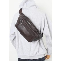 부드러운 소가죽 클래식 남성 웨이스트백 아버지선물