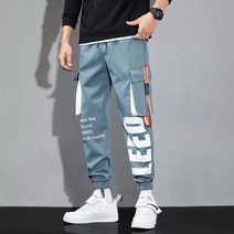 남성 Streetwear 캐주얼 패션 느슨한 운동복 체육관 조깅 스트레이트 바지 22