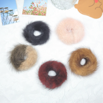 퍼 곱창 머리끈 밍크 슈슈 헤어밴드