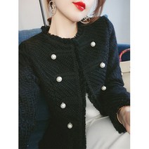 쥬엔리치 여성 트위드 자켓 캐주얼 가디건 -09