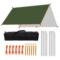 2M 극 방수 초경량 태양 대피소 야외 관광 캐노피 양산 정원 그늘 커버와 캠핑 대형 천막, [04] Black, [03] 3x5m