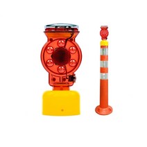 차선규제봉+쏠라LED경고등 시선유도봉 차선규제봉 탄력봉 조립식탄력보 보수용 유도봉 일체형 탄력봉 둥근시선 유도봉 쏠라 조립식 이동식 탄력봉