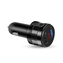 차량용 무선 카팩 3.1A 충전 FM 송신기 모듈레이터 듀얼 USB 충전기 핸즈프리 자동차 블루투스 4.2 AUX 무선 오디오 수신기, [01] Black