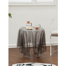 미니밥상 돌상 백일상소품 특이한상 생일상차림 럭셔리 투명 아크릴 라운드 커피 테이블 엔틱, Bright white Small