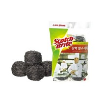 3M - 스카치브라이트 철수세미 스테인레스 (5개 1봉) 녹슨냄비수세미 탄냄비수세미 위생수세미 찌든때철수세미 주방철수세미[SN:08+_na], 단일▷, 단일▷