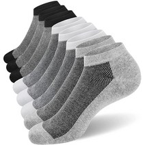 SIXDAYSOX 8팩 남성용 발목 양말 쿠션 로우 컷 사이즈 11-13/14-16 퓨어 화이트 176360, 14-16, 3화이트+3블랙+2그레이