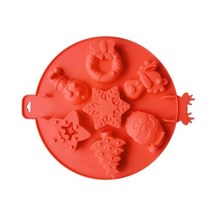 와플 메이커 도넛 크리스마스 테마 쿠키 금형 비스킷 DIY 만화 프레스 베이킹 생일 도구, 02 round