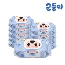 순둥이 생분해물티슈 그린에디션(새해버전) 리필형 80매 10팩(wRaR-01)