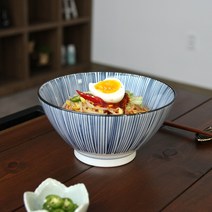 (쿡앤조이) 블루라인 우동면기 2종 일본 그릇 식기 면기, 블루빗살 우동면기