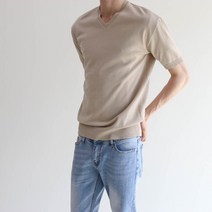 모룸 스카시 남자 브이넥 반팔 니트 10컬러 M1245