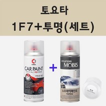 토요타 1F7 실버 주문 스프레이 카 페인트 + 모비스 투명마감용스프레이 200ml