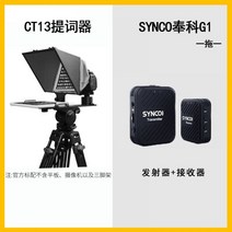 프롬프트 프롬프터 Ming View 13인치 라이브 텔레프롬프터 마이크로 SLR 카메라 전문 음성 인터뷰 휴대 전화 대형 스크린 비문 장치, CT13 텔레프롬프터 + 무선 꿀벌