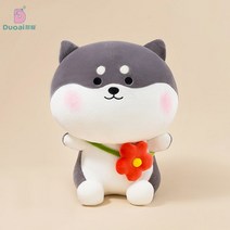 허스키 피규어 시바 푸들 생일선물 쿠션 공룡 고양이 인형 어린이 빅 사이즈 곰인형 모찌 돼지, 옵션03, 45센티미터(축하장 대필) 장미 배달