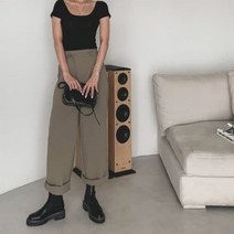 바보사랑 여성 팬츠 바지 데일리 코드 바스락 스트랩 뒷밴딩 .디작소