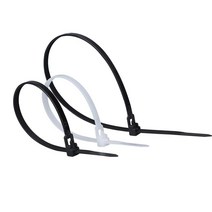 다회용 케이블타이 길이조절 재사용 풀림형 전선정리 홀더 컴퓨터 셋탑박스, 블랙, 8x250mm
