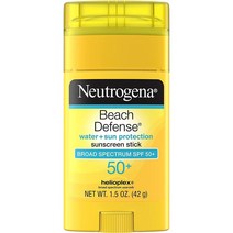 Neutrogena 비치 디펜스 광범위한 스펙트럼 SPF 50+ PABA 프리 옥시벤존프리 방수 선스크린 스 43g 1개, 3개